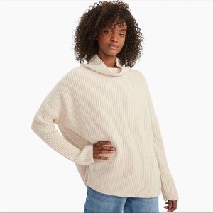 NAADAM Wool Cashmere Oversized Ribbed Turtleneck
